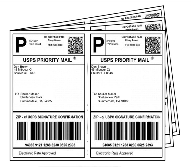 LabelMore 8.5'' x 5.5'' Half Sheet Self Adhesive Shipping Labels for Laser & Inkjet Printers - Rounded Corner - 1000 Labels - Shipping Labels 2 Per Sheet - Image 1